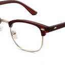 racico Computer Blue Light Blocking Glasses Blue Light Glasses Men Women, Anti Blu-Ray Clear Gaming Glasses Lenses (A1 Mattle Tea)
