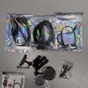 Aluminum Radar Detector Mount,Universal Magnetic Rearview Mirror Bracket/Radar Detector Power Cord,for All Radar Detectors, Compatible UnidenR3 R4 R7 R8, Escort, Cobra, Valentine V1 Gen2,Whistler ect