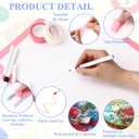 Sureio 18 Pcs Needlepoint Blank Canvas Kit, Include 4 Pure Cotton 18CT Blank Needlepoint Canvas 12x18 Inch, 2 Rolls Tape, 12 Markers for Needle Point Embroidery Knit Crochet Projects for DIY and Gifts