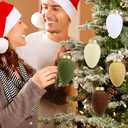 15 Pcs Christmas Velvet Balls Bulk C9 Flocked Christmas Tree Ball Ornaments Plastic Shatterproof Xmas Decorative Hanging Home Ornaments for Xmas Tree Party Holiday Decor (3.15'',Morandi)