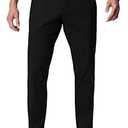 Fabletics Men's The High Side Chino (Slim Fit), External Pocket, Wrinkle Resistant, Zip Pockets, Stretch, Black, 33X32, Regular