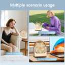 CIBAIL USB Desk Fan with Timer - 8 Inch Small Portable Table Desktop Fans with Strong Wind Ultra Quiet 3 Speeds and 180Tilt Folding,Mini Personal Cooling Essentials (Z6 Battery Power, White)