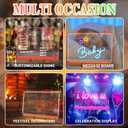 LED Note Board with 7 Colors Pen, 11.8" * 8" Acrylic Dry Erase Board with Light, 2026 LED Drawing Board with Adjustable Stand, Memo Message Dry Erase for Kids, Classroom, Home Decor, Office, Gifts