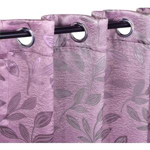 Superior Blackout Curtains, Room Darkening Window Accent for Bedroom, Sun Blocking, Thermal, Modern Bohemian Curtains, Leaves Collection, Set of 2 Panels, Grommet- 42 in x 63 in, Wisteria