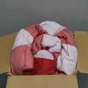 downluxe Lightweight Plaid Comforter Set (Twin) with 1 Pillow Sham - 2-Piece Set - Red/White Plaid - Down Alternative Reversible Comforter
