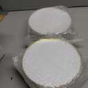 FOCUSLINE 100 Count Gold Plastic Plates 7 Inch, Disposable Heavy Duty Salad Dessert Plates, Premium Hard Plastic Plate Disposable with Gold Rim for Wedding Parties