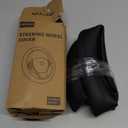 HOTOR Car Steering Wheel Cover - Universal Car Accessory for Diverse Cars, Leather Cover with Anti-Slip Lining, for Steering Wheel with a Diameter of 14.5"-15",Black