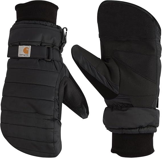 Carhartt Women's Quilts Mitten With Waterproof Wicking Insert, Black, Medium