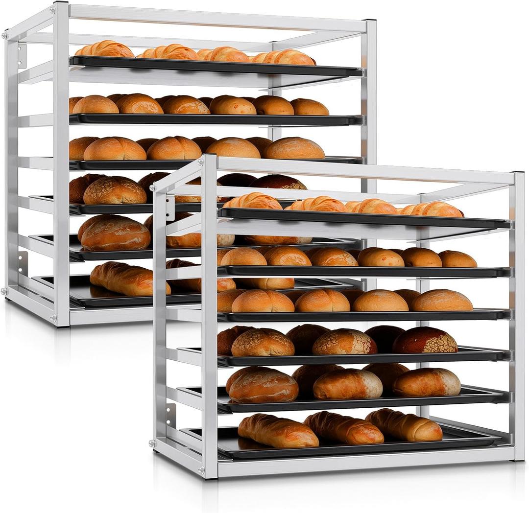 Zonon 2 Pcs 6 Tier Wall Mounted Sheet Pan Rack