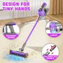BLAXTEM 4-in-1 Toy Kids Vacuum that Works with Suction, Electric Toy Toddler Vacuum Cleaner for Children Boys & Girls,Toddlers Toys Cleaning Set for Pretend Play (Purple)