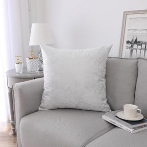 Majestic Giftware 2 Pack Jacquard Decorative Throw Pillow Cover (PC1229L-2PK) | Rose Gold Soft & Washable Cushion Covers with Zipper for Sofa, Bedroom (22"x22") Inserts Not Included (22" x 22" (Pack of 2))
