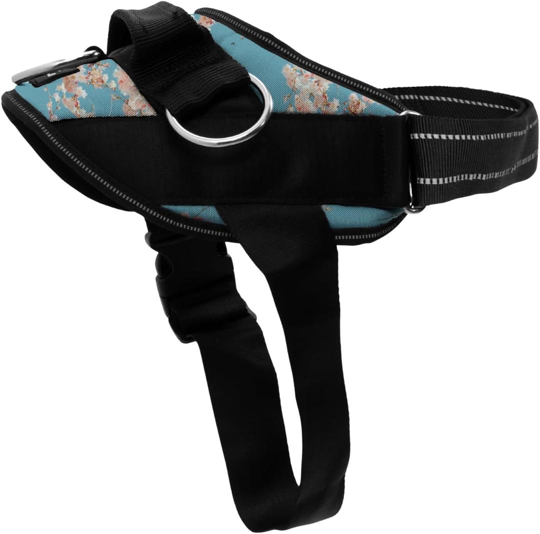ShawnCo Essential Dog Harness, No-Pull Pet Vest with 3 Leash Clips, No Choke, Reflective, Adjustable and Padded, for Easy Walking and Training for Small, Medium and Large Dogs (Freckle's Garden, M)