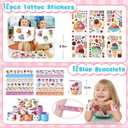 134 Ice Cream Party Favors Two Sweet Birthday Party Supplies Notebook Pen Box Ring Sticker Toy Gift Goodie Bag Stuffer Kid Girl Candyland Decorations Donut Ice Cream Party Supplies