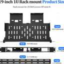 Mini PC Rack Mount for 2 Units, 1U 19-Inch Heavy Duty Server Mount Kit Compatible with Dell OptiPlex Micro, Lenovo ThinkCentre Tiny, HP EliteDesk Mini – Includes 2X RJ45 CAT6 Ports & Hand Screws