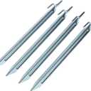 2 x Coghlan's Heavy-Duty Steel Tent Stakes for Secure Camping, Galvanized Durable Outdoor Anchors, Ideal for Tents, Tarps, and Shelters in Hard or Soft Ground, 12" 4-Pack