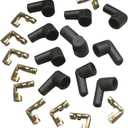 Taylor Cable 46057 Socket Style 90-Degree Distributor and Coil Spark Plug Boot and Terminal Kit, Black