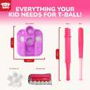 TOY Life T Ball Set for Kids 3-5 5-8, Toddler Baseball Set for Girls, T Ball Stand Sets, Tball Bating Tee Outdoor Indoor Toys for Toddler Girls