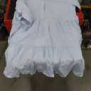 chouyatou Women's Striped Button Down Shirt Dress Loose Casual Cuffed Sleeve Tiered Mini Tunic Dress, Size: Large