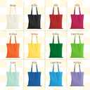 Lzerking Canvas Tote Bag Bulk 24 Pack Colored Canvas Bag for Gift, 13x15 Inches 12oz Heavy Duty Medium Reusable Blank Cloth Bags for Painting, Heat Transfer Vinyl