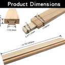 6pcs Wooden Drawer Slides, 14/35cm Wood Center Mount Guide Track Replacement Part