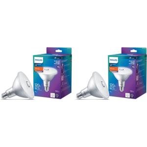 PHILIPS LED 120W PAR38 2-Pack Motion Sensing Soft White (2700K) 1200 Lumen (13W = 120W) Frosted Flicker-Free Light Bulbs