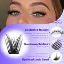 Pawotence Lash Clusters Kit Wispy Lash Extension Kit 10-18mm Cluster Eyelash Extensions Kit Individual Lashes 144pcs Eyelash Clusters with Lash Bond and Seal, Lash Tweezers for Self Use