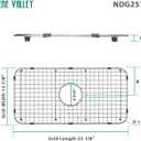 Serene Valley Sink Bottom Grid 25-1/8" x 12-7/8", Centered Drain with Corner Radius 1-1/2", Sink Grid Stainless Steel NDG2513C