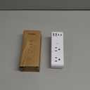 Surge Protector Outlet Extender - with Rotating Plug, 6 AC Multi Plug Outlet with 4 USB Ports (2 USB C), 1800J Wall Charger, 3-Sided Power Strip with Spaced Outlet Splitter for Home, Office, Travel (White)