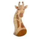 Crane Baby Handmade Wooden Safari Wall Decor, Wood Animal Wall Art for Nursery and Gender Neutral Safari Room Decor, Giraffe, 21" x 8"