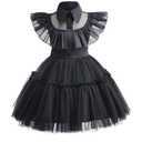Toddler Baby Girls Black Dress Kids Black Party Costume, Size 120