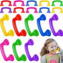 Honoson 18 Pcs Reading Phones Auditory Feedback Reading Phone Classroom Hear Myself Sound Phone Colored Speech Therapy Toy Tool for Children Accelerates Fluency and Pronunciation