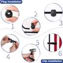 TOPFLAGS Garden Flag Stand with American Flag Garden Flag Heavy Duty Metal Yard Flag Holder Pole Stake Small Flag Stands for Garden Flags 12 x 18 with Clips and Stopper