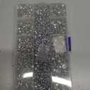 600 Sets 6 Sizes White Clear Rhinestone Rivets Crystal Rapid Rhinestone Stud Silver Color Rivets Fit Punk Rock DIY for Clothing, Wedding, Performance, Arts and Crafts Decoration