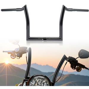 1-1/4 inch Fat Meathook Monkey Bagger 10" Rise Ape Hanger Handlebar for 2015-2023 Road Glide & Road Glide Special & Road Glide Ultra（Black）
