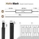 16 Pcs Wrought Iron Balusters 44 Inches Iron Balusters for Staircase Hollow Stair Spindles 1/2" Balusters for Staircase Interior Satin Black Metal Deck Balusters