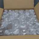 HOMIP 36pcs Clear Plastic Champagne Flutes - 9oz Disposable Champagne Flutes Stemless Toasting Glasses, Ribbed Ripple Design (BPA-Free) for Weddings, Bars & Events - Disposable Party Cups