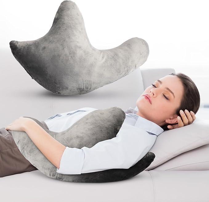 Post Shoulder Surgery Pillow, Shoulder Pillow for Shoulder Pain, Rotator Cuff Pillow, Arm Pillows for Adults After Surgery, Side Sleeper Pillow for Neck and Shoulder Pain Relief (blue with strap)