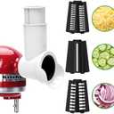 Slicer Shredder Attachments for KitchenAid Stand Mixer Cheese Grater Attachment for KitchenAid, Slicer Accessories with 3 Blades by Aien