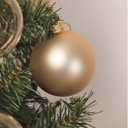 DN DECONATION Glass Christmas Hanging Ball Ornaments Set of 9, 3.15 Champagne Christmas Ornaments, Christmas Decorative Baubles for Xmas Tree Decoration, Holiday, Wedding Party Gift Decor