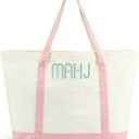 Extra Large American Mahjong Empty Bag 25.2 x 14.17 x 9.06 Inches Mahjong Tote Bag for Game Players Lover Gifts(Pink)