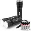 Energizer T-300 LED Flashlights (3-Pack), Bright Flash Light for Tactical EDC, Camping, and Emergencies (Batteries Included)