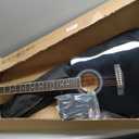 Moukey 41" Acoustic Guitar for Beginners Adult Teen Full Size Guitarra Acustica with Chord Poster, Gig Bag, Tuner,Steel Strings, Capo, Strap - Black
