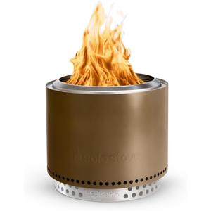 Solo Stove Bonfire with Stand | 19.5" Smokeless Fire Pit, Removable Ash Pan | Portable Stainless Steel Wood Burning Outdoor Fireplace, Ideal for 46 People, 21.75 lbs, Bronze