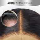 ASHINE 5x5 HD Lace Closure Straight Human Hair 5x5 Real HD Lace Closure Invisible Bleached Knots Pre Plucked with Baby Hair Natural Hairline 14 Inch