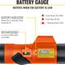 KLEIN TOOLS 56040 Magnetic LED Flashlight, 350 Lumen Rechargeable Flashlight, Twist Focus, Laser Pointer, Hands-Free, USB Charging Cable, for Work and Outdoor