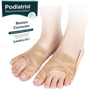 XL Bunion Corrector for Large Wide Feet - Hallux Valgus & Tailors Bunion Discomfort Relief Splint, Adjustable Toe Straightener Fits Work Boots & Wide Shoes for All Day Wear Men & Women