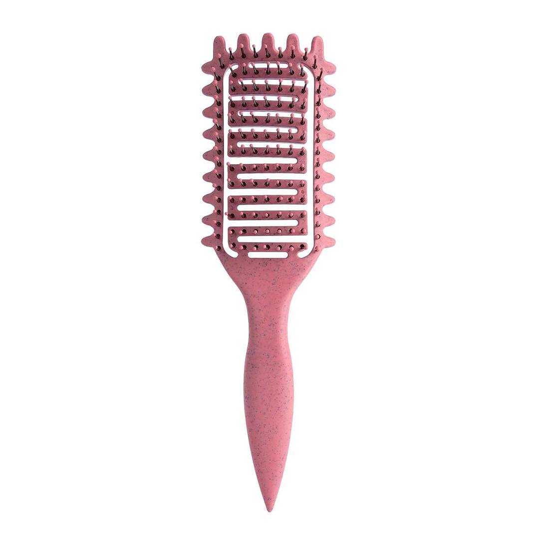 Curl Defining Brush,2024 Curly Hair Brush,Vented Hair Brush for Detangling, Shaping and Defining Curls For Women and Men Less Pulling (Pink)