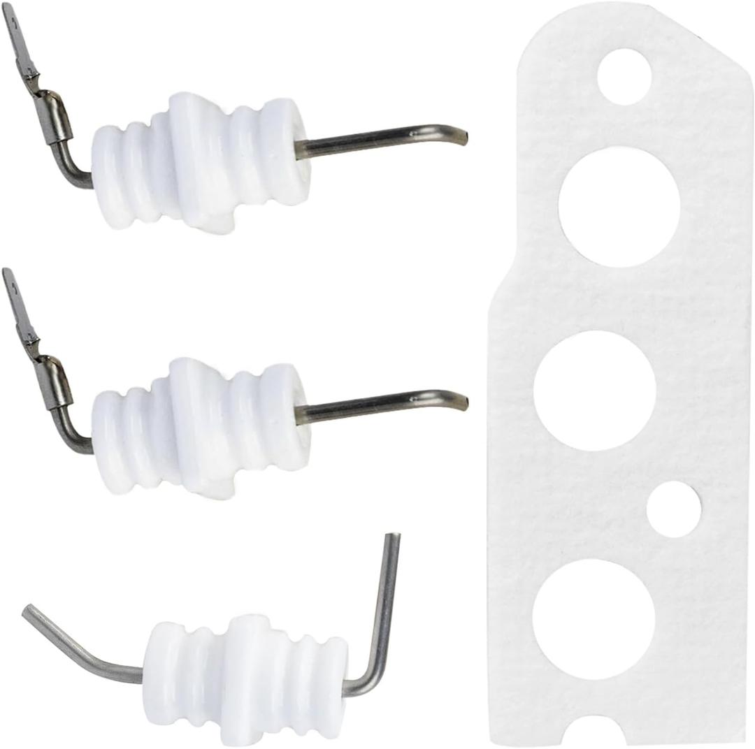 104000192-K Flame Rod Electrode Kit for Rinnai Tankless Water Heaters R75 and R94, 104000012 Flame Rod Electrode Kit Water Heater Compatible with Rinnai VB2528FFUD VB2528WD KA2530FFUD, 3 Pcs