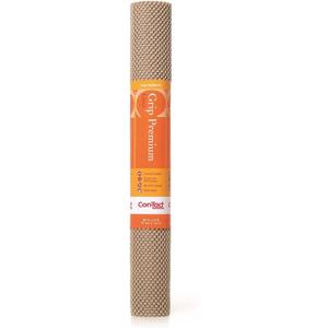 Con-Tact Brand Grip Premium Shelf Liner, Thick and Non-Adhesive Drawer Liner, Multi-Purpose and Easy to Use, 20" x 4', Taupe, Pack of 6