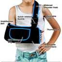 mosago kids arm sling, Lightweight & Breathable Medical Sling with Adjustable Shoulder Strap, Shoulder Mesh Immobilizer Slings for Elbow Injury/Torn Rotator Cuff/Wrist Injury/Surgery, Right or Left